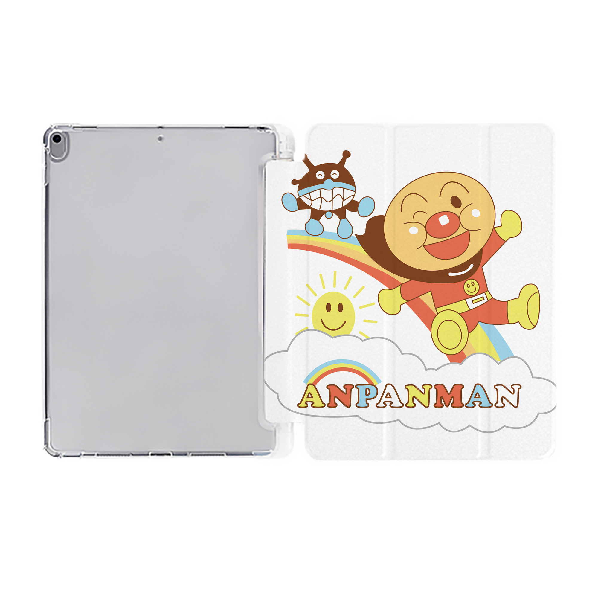アンパンマン Anpanman IPad ケース ペン収納付き 三つ折りスタンド PUレザー×シリコン 対応機種9.5/10.5/10.9インチ